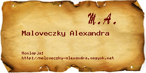 Maloveczky Alexandra névjegykártya