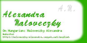 alexandra maloveczky business card